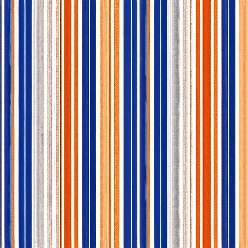 Image similar to textile pattern orange stripes with thin blue and white lines, high quality 3d