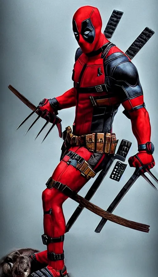 Prompt: realistic deadpool and Wolverine fusion, 8k,