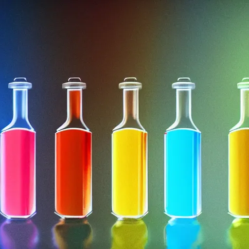 Prompt: a wizard mixing bottles of colored liquids in laboratory, photorealistic, cinematic lighting, highly detailed