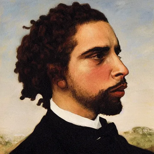 Prompt: head and shoulders portrait of Barack Obama by gustave courbet
