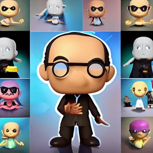 Image similar to toy of Mahatma Gandhi, pixar, very cute, chibi, pop vinyl, unreal engine, studio lighting,