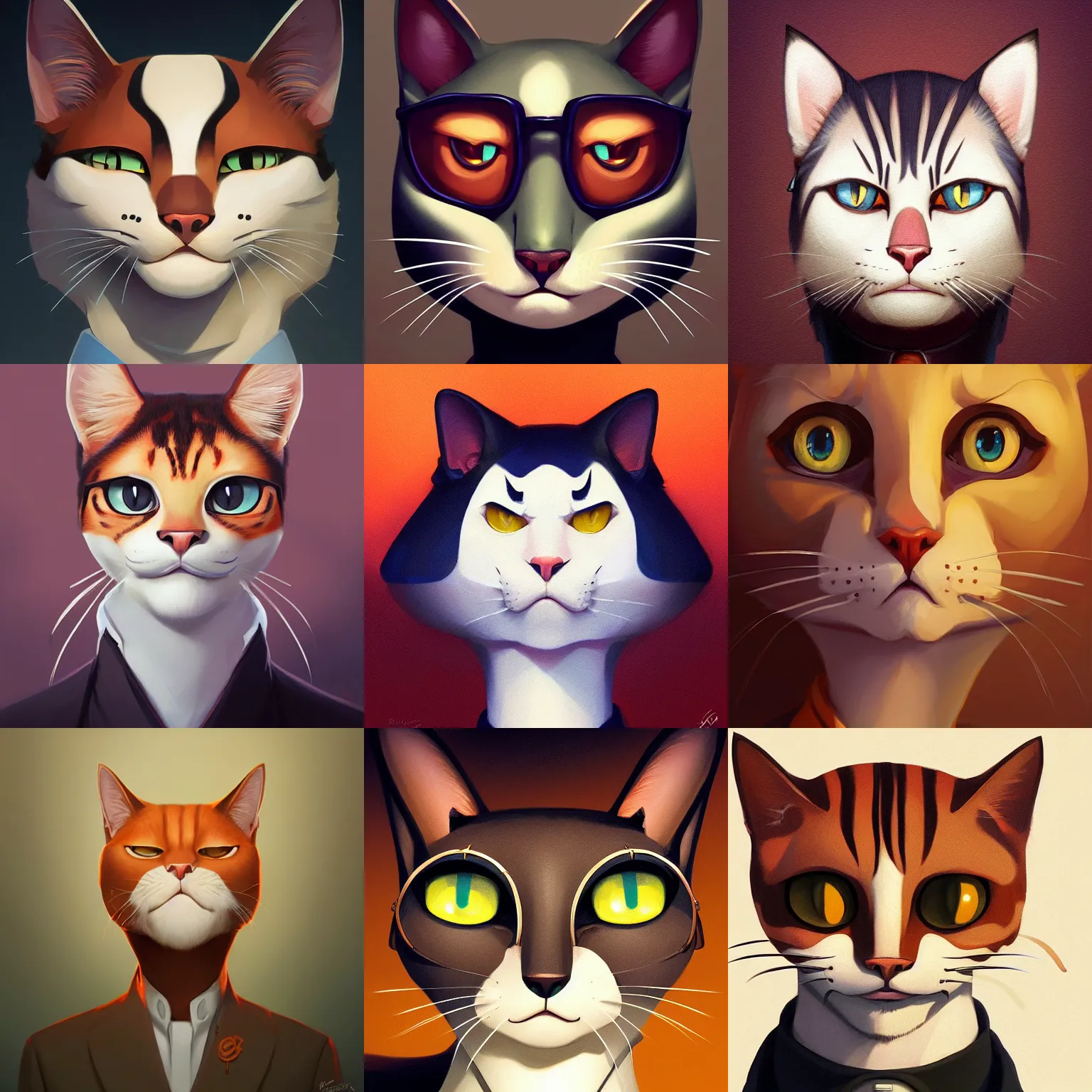 Cats Face Icons by Jimadorii on Dribbble