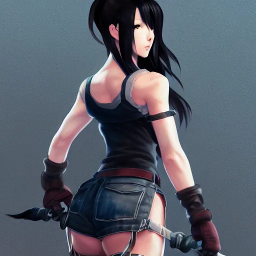 Image similar to high quality art of tifa lockhart by wlop, rossdraws, mingchen shen, bangkuart, sakimichan, yan gisuka, jeongseok lee, artstation, 4k