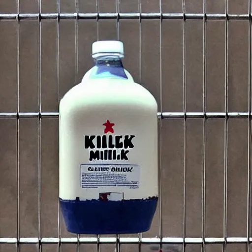 Image similar to bottle of milk inside a jail