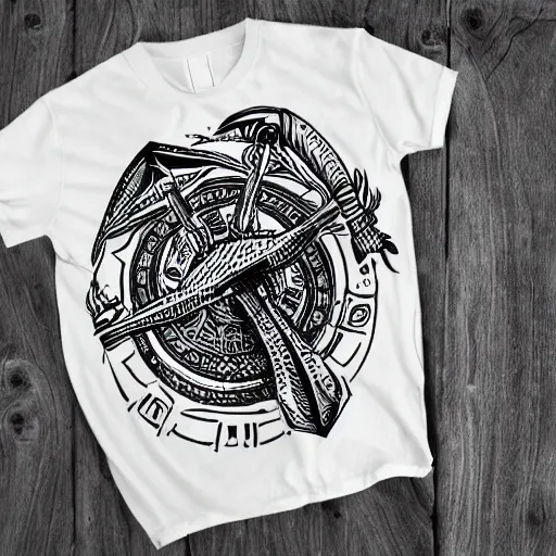 Image similar to viking ship line art, graphic tees