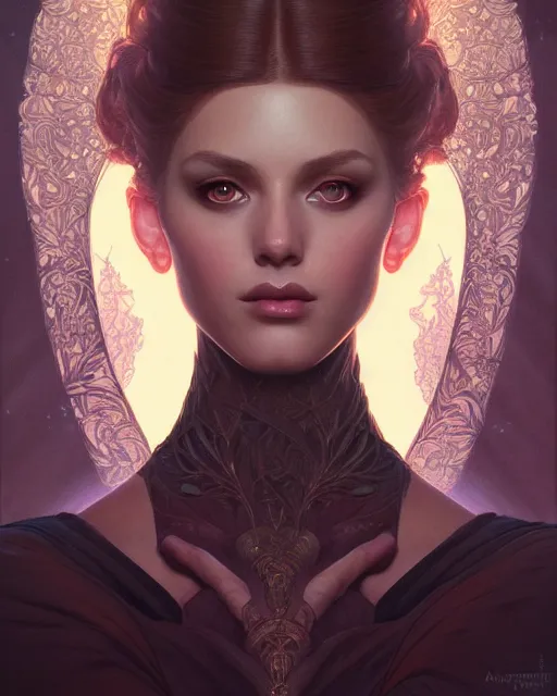 Image similar to symmetry portrait of welsh brunette princess, glam, shadowfire, forest background, intricate, elegant, highly detailed, digital painting, artstation, concept art, smooth, sharp focus, illustration, art by artgerm and greg rutkowski and fra angelico and alphons mucha