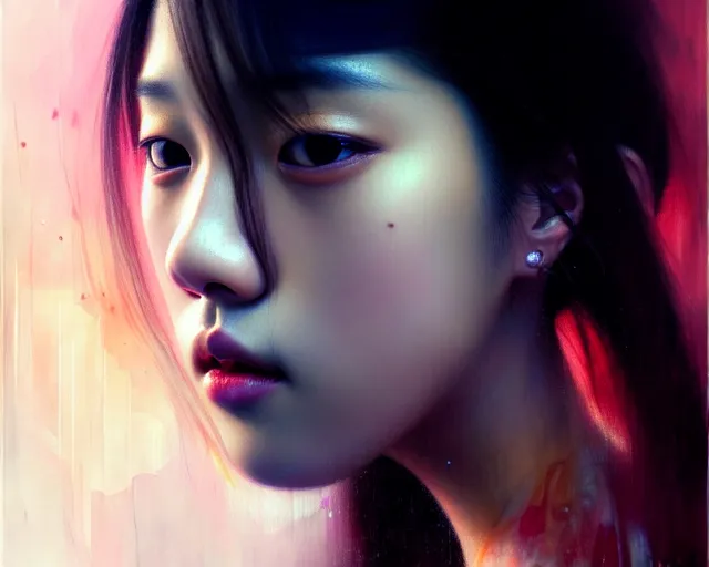 Image similar to jisoo from blackpink, portrait, highly detailed, deep focus, elegant, digital painting, smooth, sharp focus, illustration, ultra realistic, 8 k, art by karol bak and agnes cecile