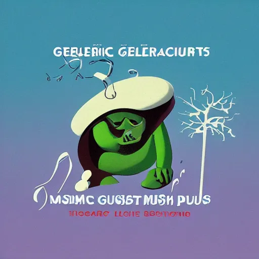 Prompt: gelatinous music, film photography album art cover