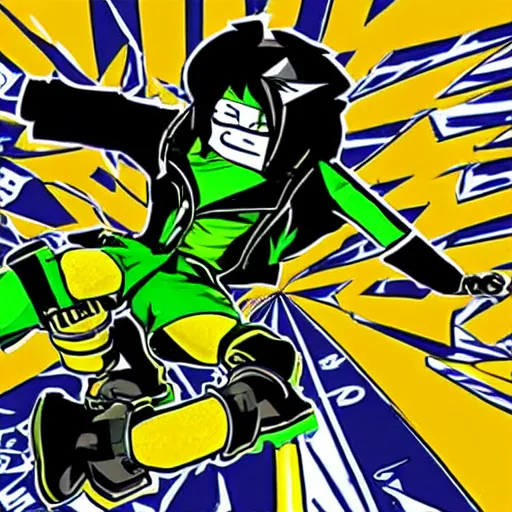 Prompt: Jet set radio for Dreamcast game