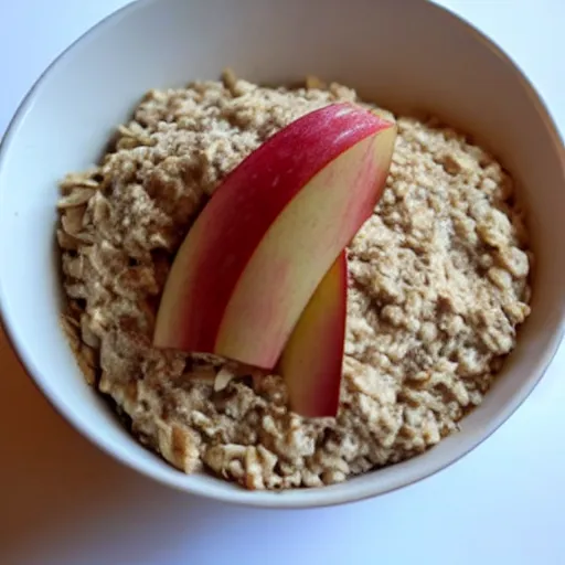 Image similar to apple made out of oatmeal