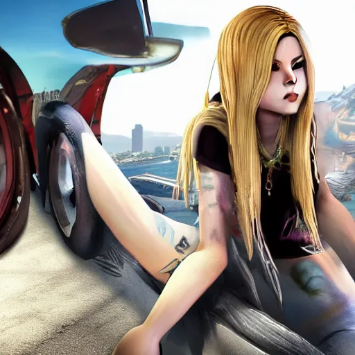 Image similar to Avril Lavigne in GTA 5