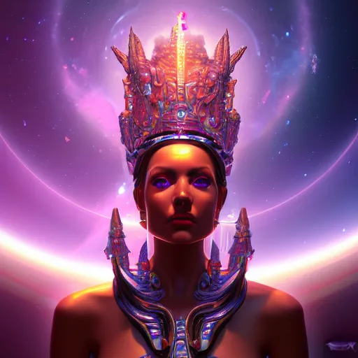 Image similar to Cosmic god queen, hyperdetailed, artstation, cgsociety, 8k