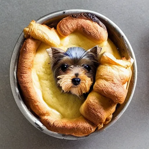 Image similar to Yorkshire terrier yorkshire pudding fusion