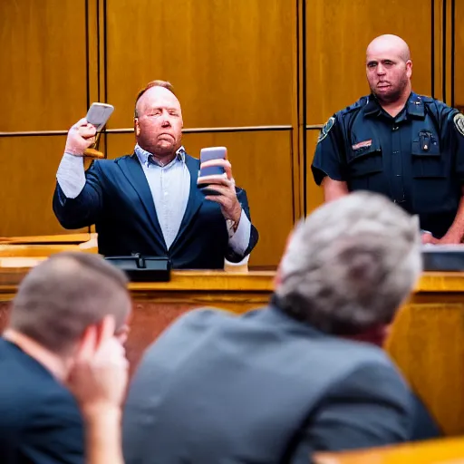 Image similar to Alex Jones desperately reaching for his out of reach phone in the courtroom, EOS 5DS R, ISO100, f/8, 1/125, 84mm, RAW, Dolby Vision