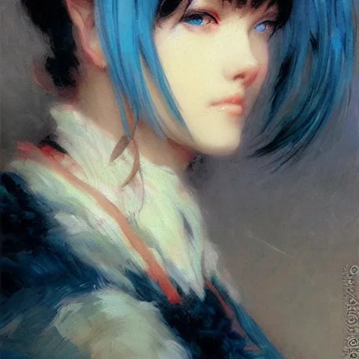 Image similar to cute anime girl faces, painting by charles lidderdale, gaston bussiere, craig mullins, j. c. leyendecker