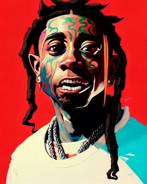 Prompt: a ultradetailed beautiful panting of lil wayne, by conrad roset, greg rutkowski and makoto shinkai, trending on artstation