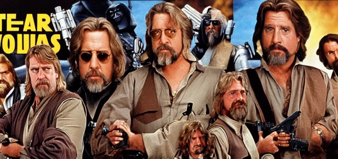 Prompt: The Big Lebowski Star Wars but all the characters are played by John Goodman