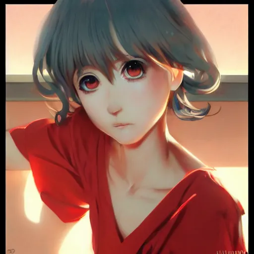 Image similar to kirari momobami, fine detail, anime, realistic shaded lighting, poster by ilya kuvshinov katsuhiro otomo, magali villeneuve, artgerm, jeremy lipkin and michael garmash and rob rey, enjoy herself