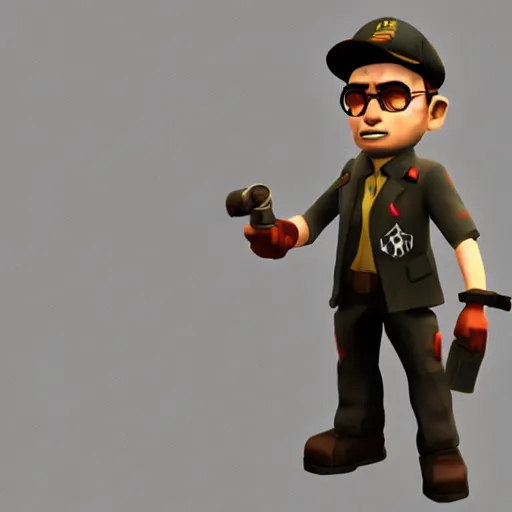 Image similar to albert eisenstein in tf 2, sfm render, steam workshop, source engine, team fortress 2, model