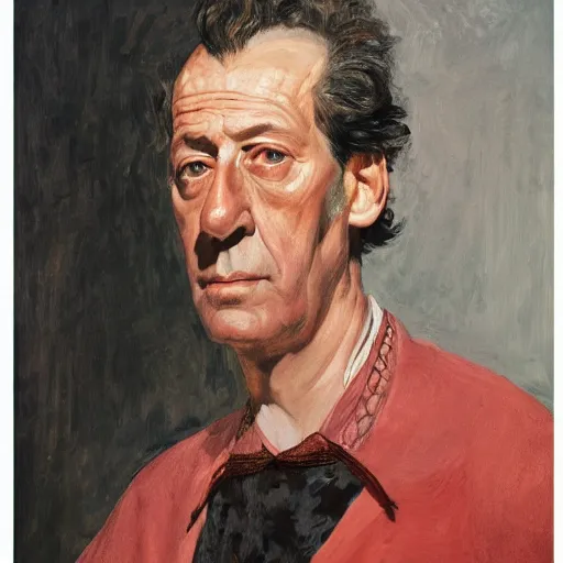 Image similar to portrait of joaquim de almeida, painting by paula rego, high detail, high resolution