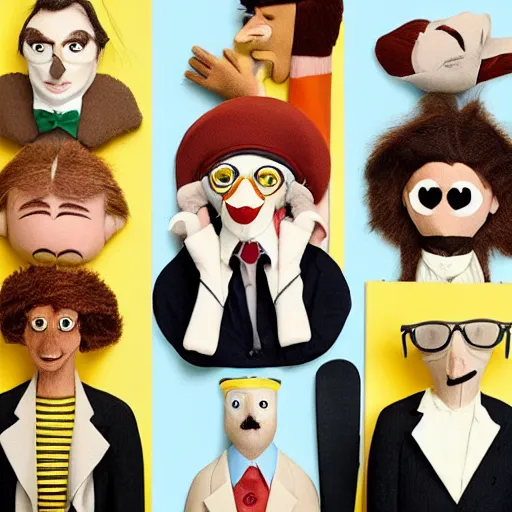 Prompt: wes anderson puppets