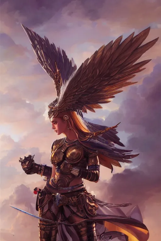 Image similar to amazon valkyrie athena, d & d, fantasy, portrait, highly detailed, headshot, digital painting, trending on artstation, concept art, sharp focus, illustration, art by artgerm and greg rutkowski and magali villeneuve