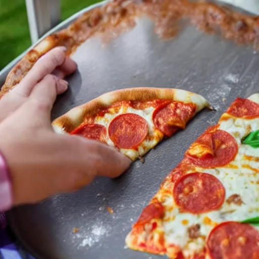 Image similar to woman accidentally bakes a pizza