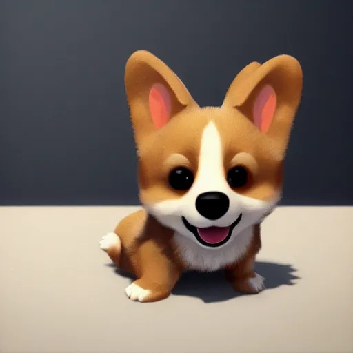 Prompt: a little cute Corgi, digital art, trending on artstation, nicely detailed