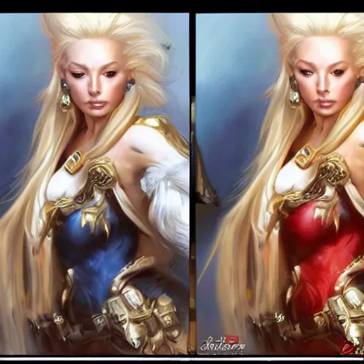 Prompt: isabelledeltore with blonde hair as a fantasy d _ d character art by donato giancola and bayard wu digital art trending on artstation 4 k