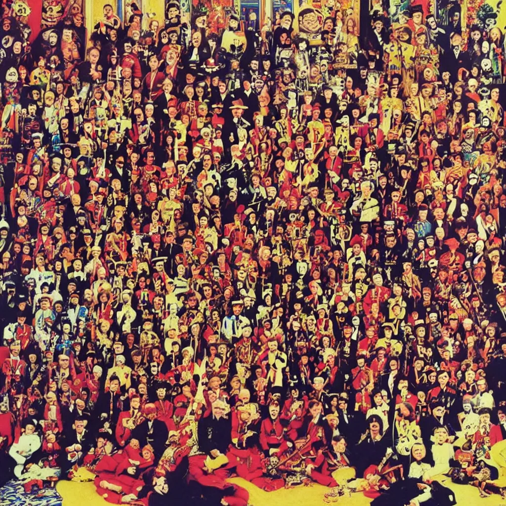 Image similar to the beatles sgt. pepper's lonely hearts club band album cover