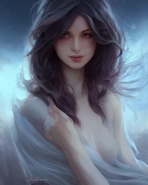 Prompt: a beautiful female cleric, ethereal, dreamy, backlit, highly detailed, realistic face, realistic lighting, sharp focus, windswept, rule of thirds, by artgerm, wlop, rossdraws, frank frazetta, andrei riabovitchev, trending on artstation, hd, 4 k, fantasy