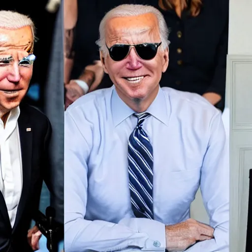 Image similar to joe biden wearing full rick owens