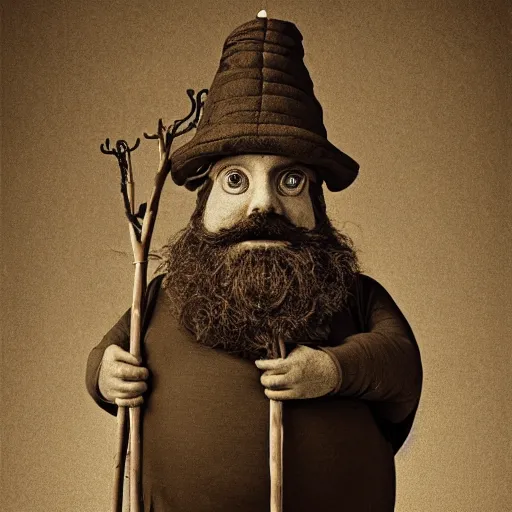 Prompt: toad philosopher with beard and staff, symmetric, by Irving Penn, bokeh top cinematic lighting , cinematic mood, very detailed, shot in canon