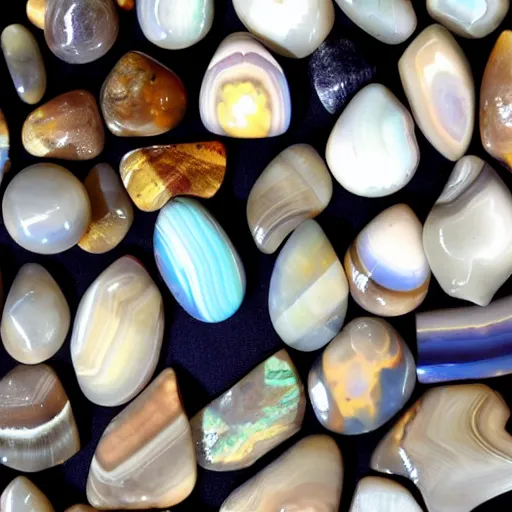 Image similar to banded agates that resemble a tropical beach