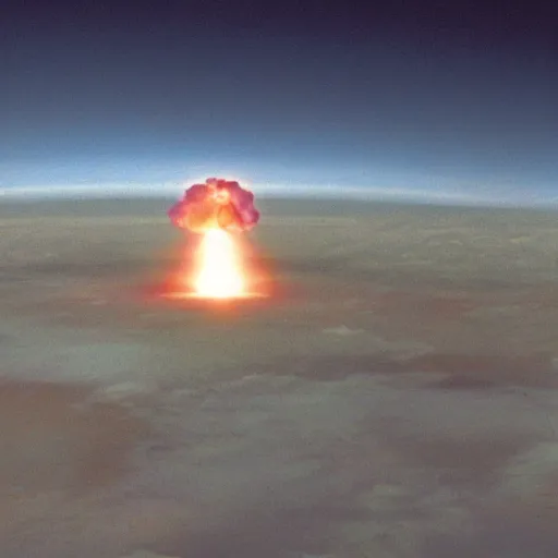 Image similar to a nuclear explosion test in 4k