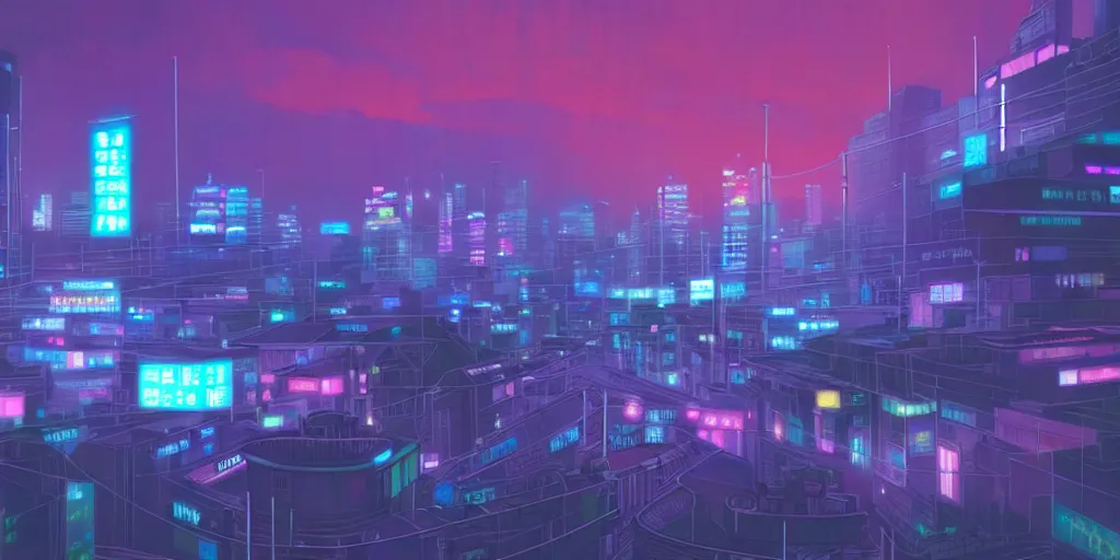 Prompt: a close up of a 'Seoul city' in the atmospheric solarpunk anime film, gouache matte background painting, neon noir, at night with lights, by makoto shinkai, in the anime series ergo proxy, beautiful specular edge highlights and rim lighting