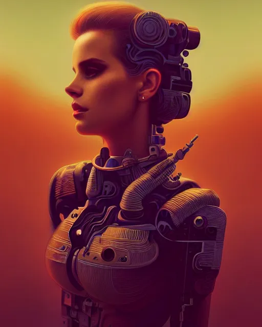 Prompt: portrait of lana del rey as a cyborg. intricate abstract. intricate artwork. by tooth wu, wlop, beeple, dan mumford. dune by david lynch, octane render, trending on artstation, greg rutkowski very coherent symmetrical artwork. cinematic, hyper realism, high detail, octane render, 8 k, iridescent accents