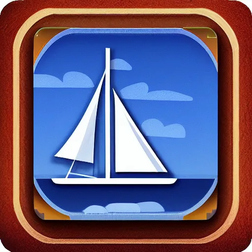 Prompt: sailboat app icon