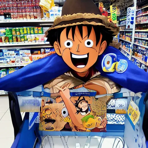 Image similar to luffy in Walmart