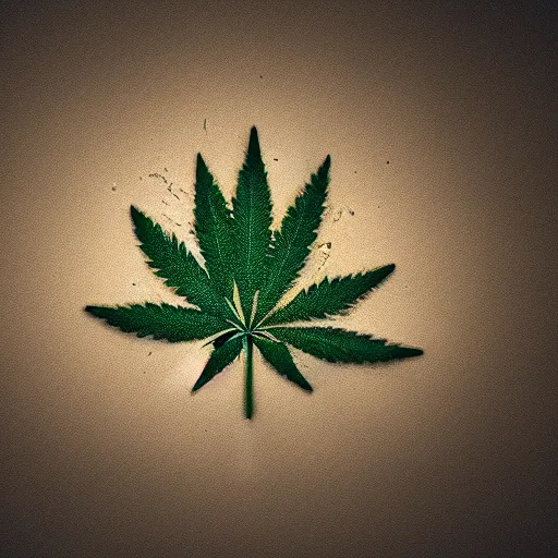 Image similar to game concept art of a cannabis symbolism, logo, cgsociety, artstation