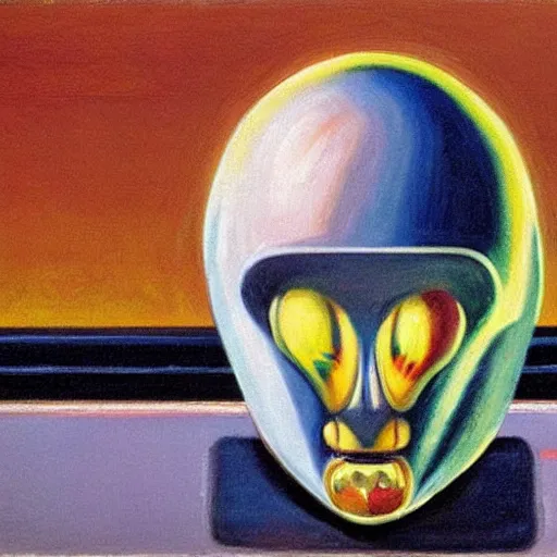 Image similar to alien by wayne thiebaud