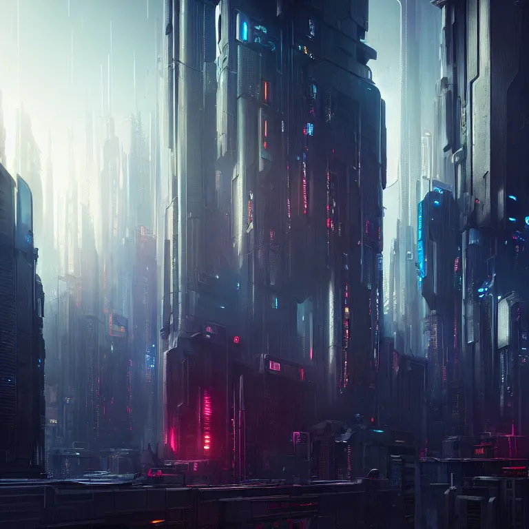 Image similar to futuristic cyberpunk city, octane render, trending on artstation, greg rutkowski very coherent symmetrical artwork. cinematic, hyper realism, high detail, octane render, 8 k