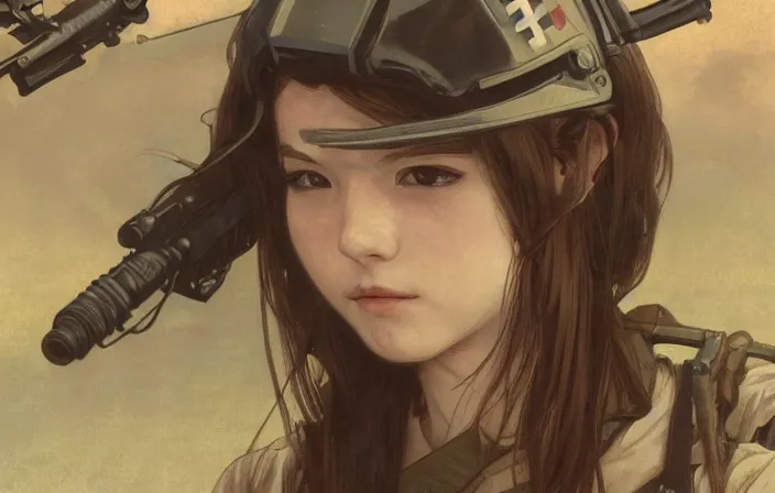 Prompt: war movie scene, infantry girl, anime style, long hair, hair down, symmetrical facial features, shot wounds, wallpaper, from girls frontline, hyper realistic, pale skin, rule of thirds, extreme detail, detailed drawing, trending artstation, hd, trading card, by alphonse mucha, greg rutkowski, backlit