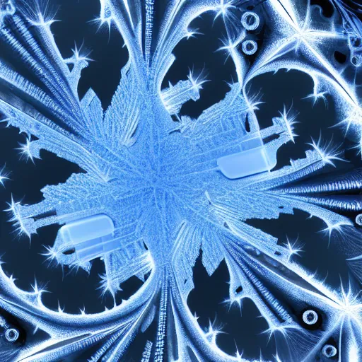 Image similar to ice crystals, fractal design, 4 k