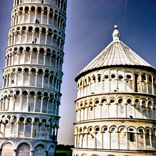 Image similar to a fallen leaning tower of pisa