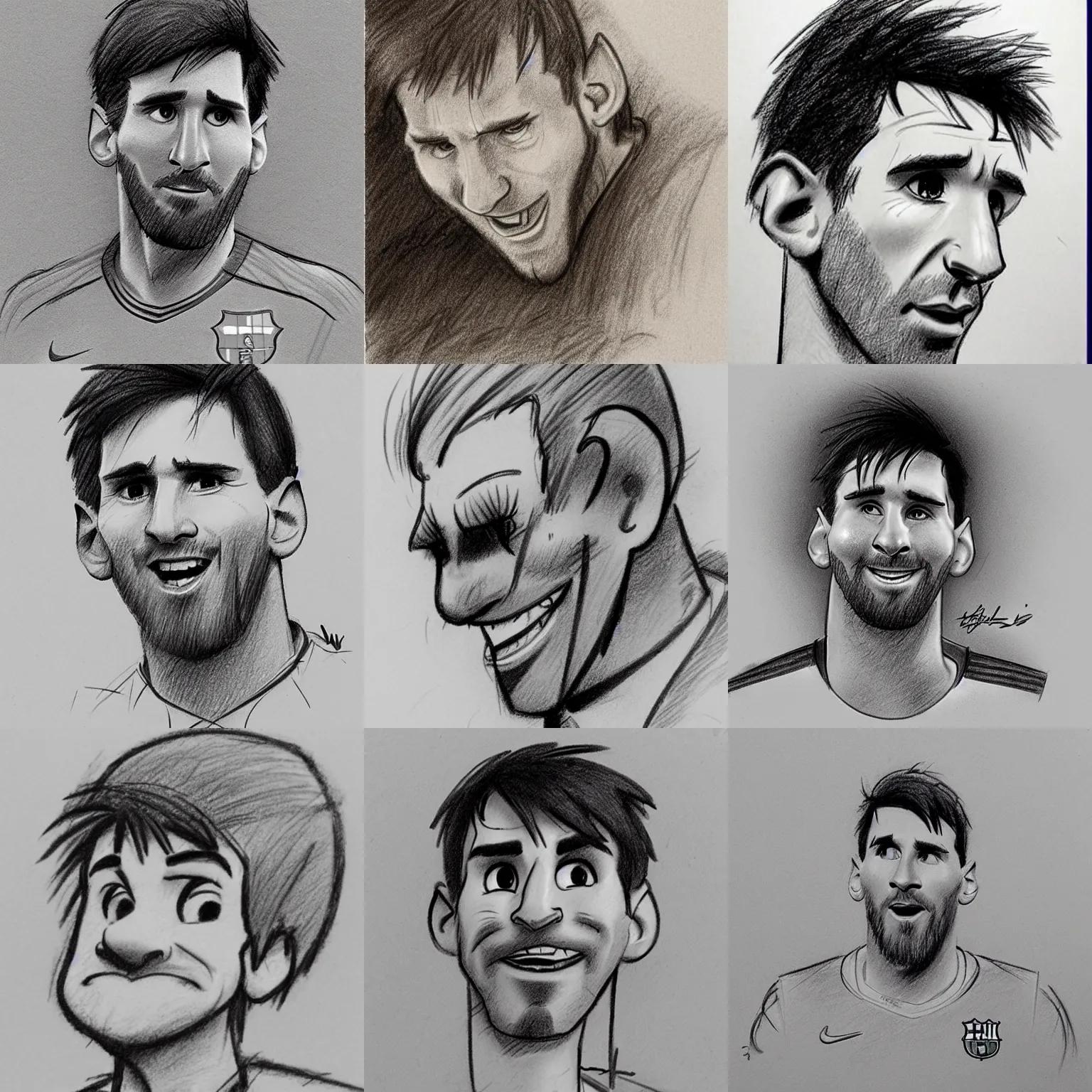 Prompt: milt kahl pencil sketch of Lionel Messi!!!!!