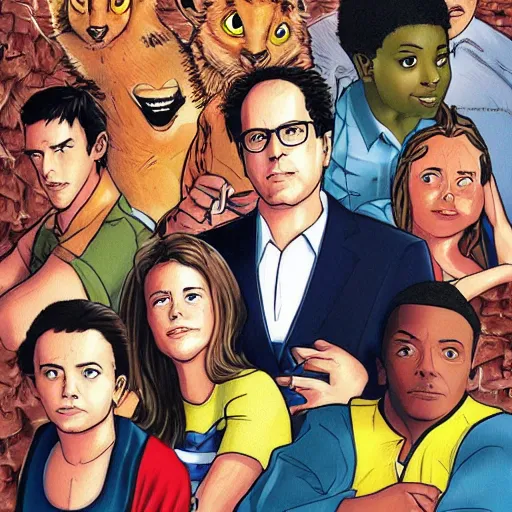 Prompt: “an Arrested Development (tv show) Animorphs book cover”
