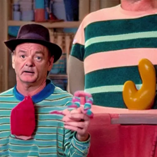 Image similar to a still of bill murray as steve from blues clues