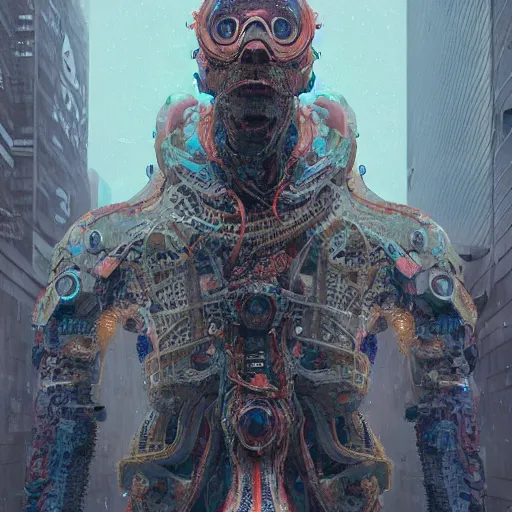 Prompt: portrait of a squid monster. intricate abstract. cyberpunk, intricate artwork. by Tooth Wu, wlop, beeple. octane render, trending on artstation, greg rutkowski very coherent symmetrical artwork. cinematic, hyper realism, high detail, octane render, 8k