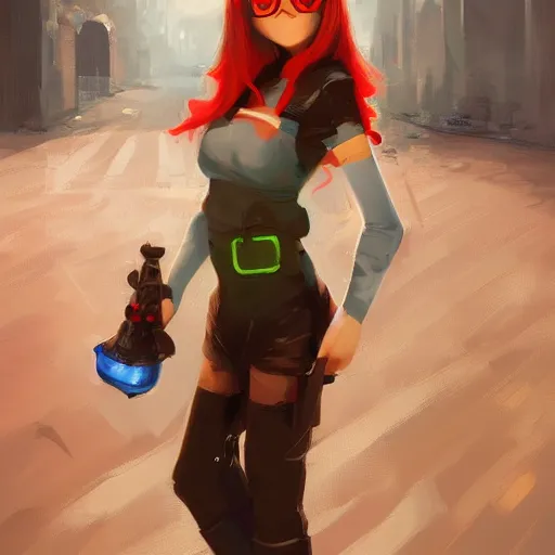 Prompt: cute young woman with robot ears, 4k, sharp focus, Andreas Rocha